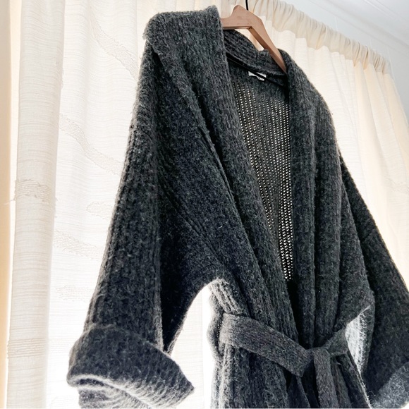 Z Supply Isla Kimono Charcoal Knit Sweater - Picture 2 of 4